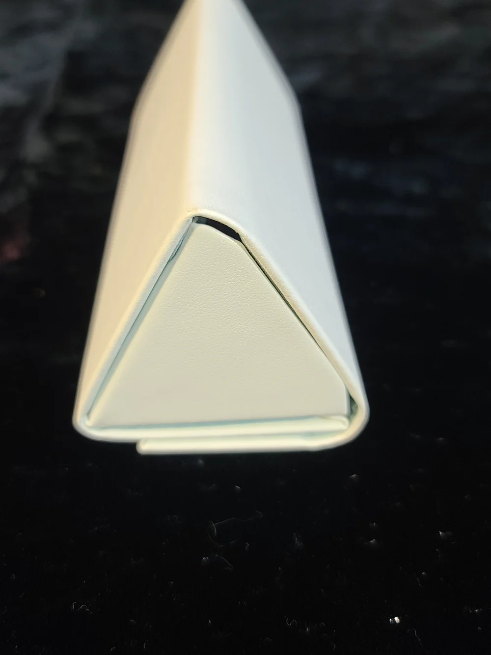 Aldo Tura Cream Eyeglass Case